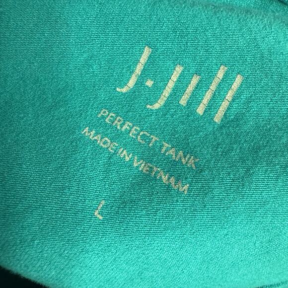 J Jill Perfect Tank Top Large Jungle Green Closet Basic Undershirt - Picture 4 of 5
